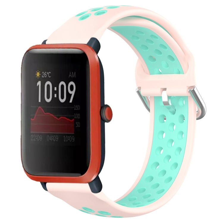 Cinturino sportivo in silicone traspirante perforato da 20 mm, For Amazfit Bip 1S