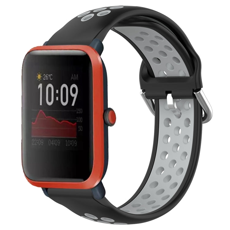 Cinturino sportivo in silicone traspirante perforato da 20 mm, For Amazfit Bip 1S