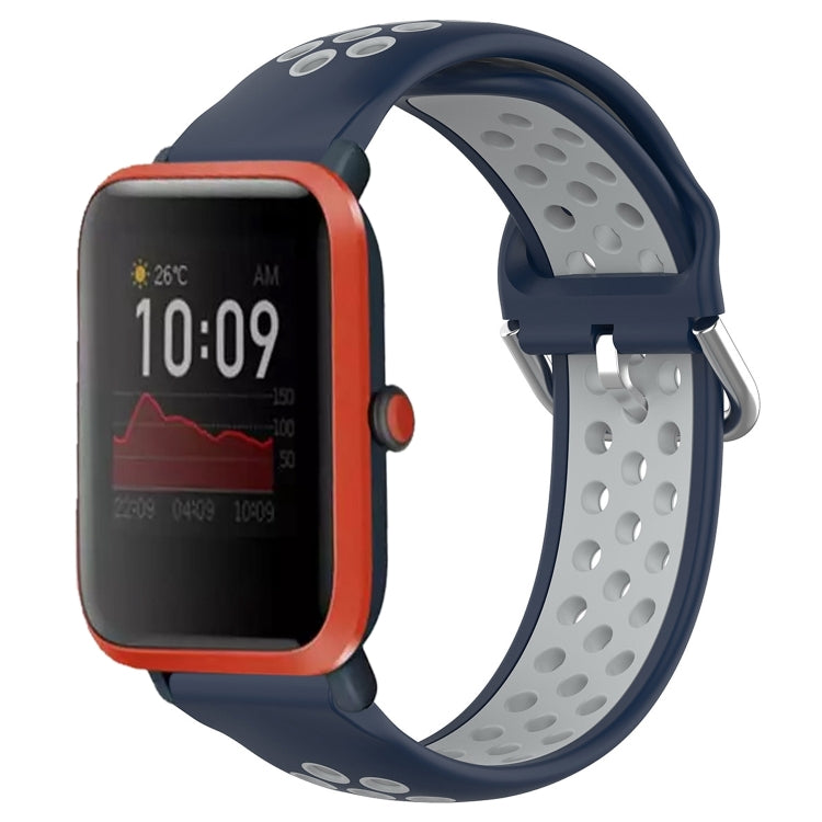 Cinturino sportivo in silicone traspirante perforato da 20 mm, For Amazfit Bip 1S