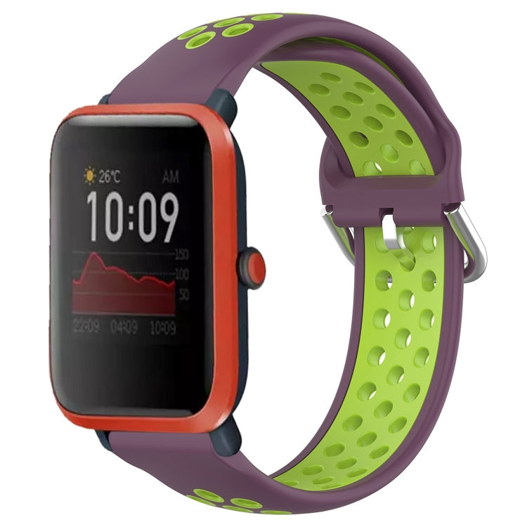 Cinturino sportivo in silicone traspirante perforato da 20 mm, For Amazfit Bip 1S