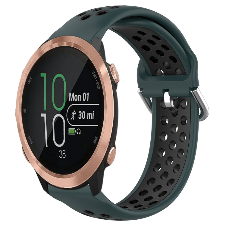 Cinturino sportivo in silicone traspirante perforato da 20 mm, For Garmin Forerunner 645 Music