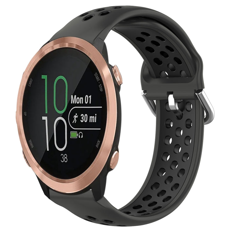 Cinturino sportivo in silicone traspirante perforato da 20 mm, For Garmin Forerunner 645 Music