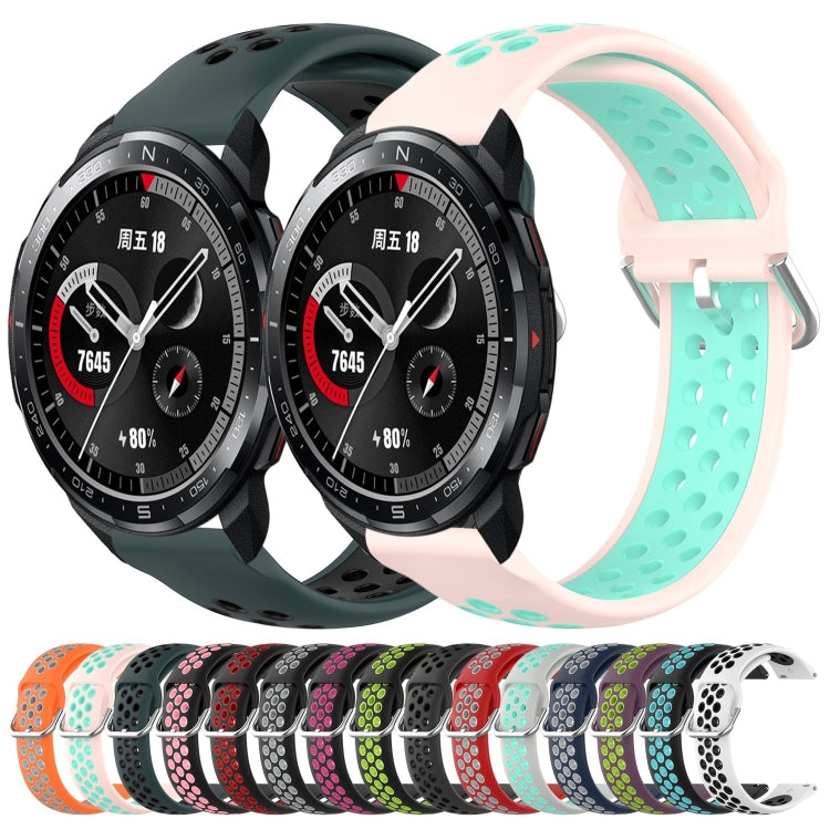 Cinturino sportivo in silicone traspirante perforato da 22 mm, For Honor Watch GS Pro