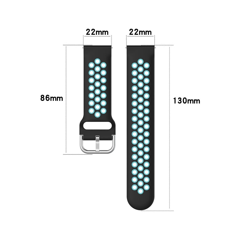 Cinturino sportivo in silicone traspirante perforato da 22 mm, For Honor Watch GS Pro