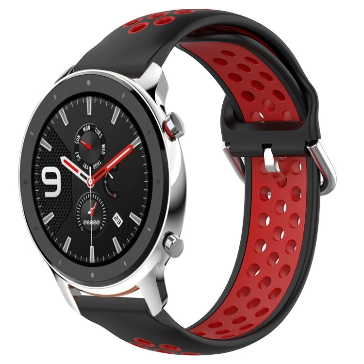 Cinturino sportivo in silicone traspirante perforato da 22 mm, For Amazfit GTR 4 Pro