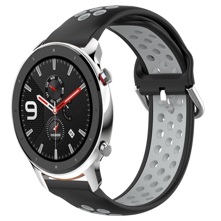 Cinturino sportivo in silicone traspirante perforato da 22 mm, For Amazfit GTR 4 Pro