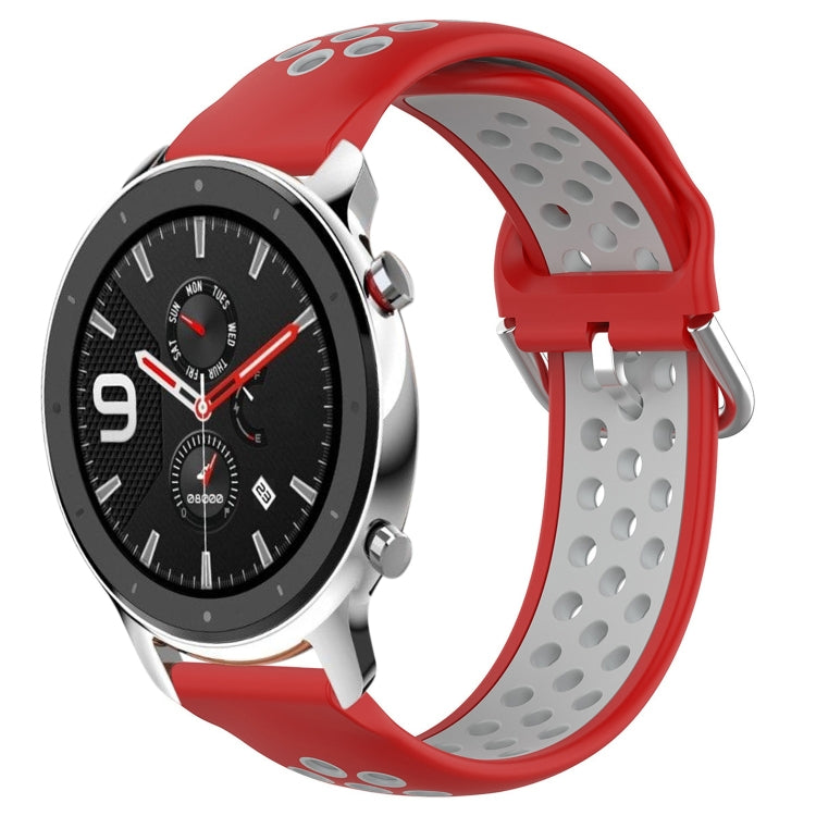 Cinturino sportivo in silicone traspirante perforato da 22 mm, For Amazfit GTR 4 Pro