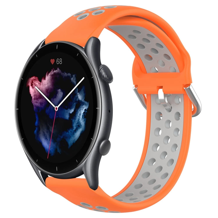 Cinturino sportivo in silicone traspirante perforato da 22 mm, For Amazfit GTR 3