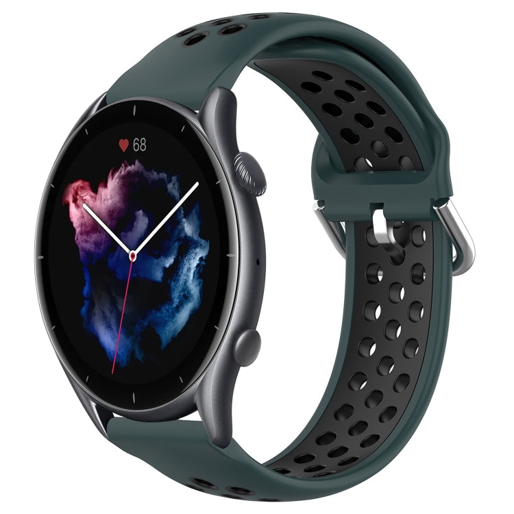Cinturino sportivo in silicone traspirante perforato da 22 mm, For Amazfit GTR 3