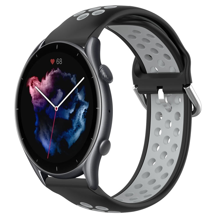 Cinturino sportivo in silicone traspirante perforato da 22 mm, For Amazfit GTR 3