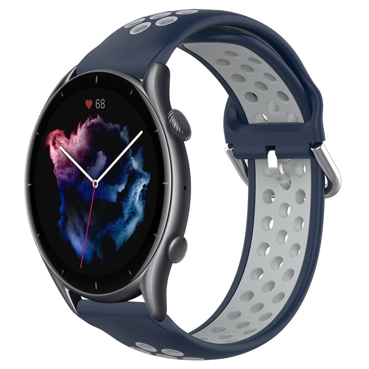 Cinturino sportivo in silicone traspirante perforato da 22 mm, For Amazfit GTR 3