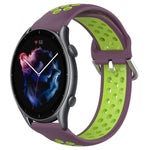 Cinturino sportivo in silicone traspirante perforato da 22 mm, For Amazfit GTR 3
