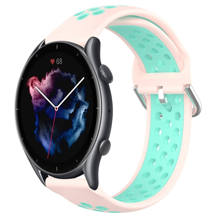 Cinturino sportivo in silicone traspirante perforato da 22 mm, For Amazfit GTR 3 Pro