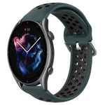 Cinturino sportivo in silicone traspirante perforato da 22 mm, For Amazfit GTR 3 Pro