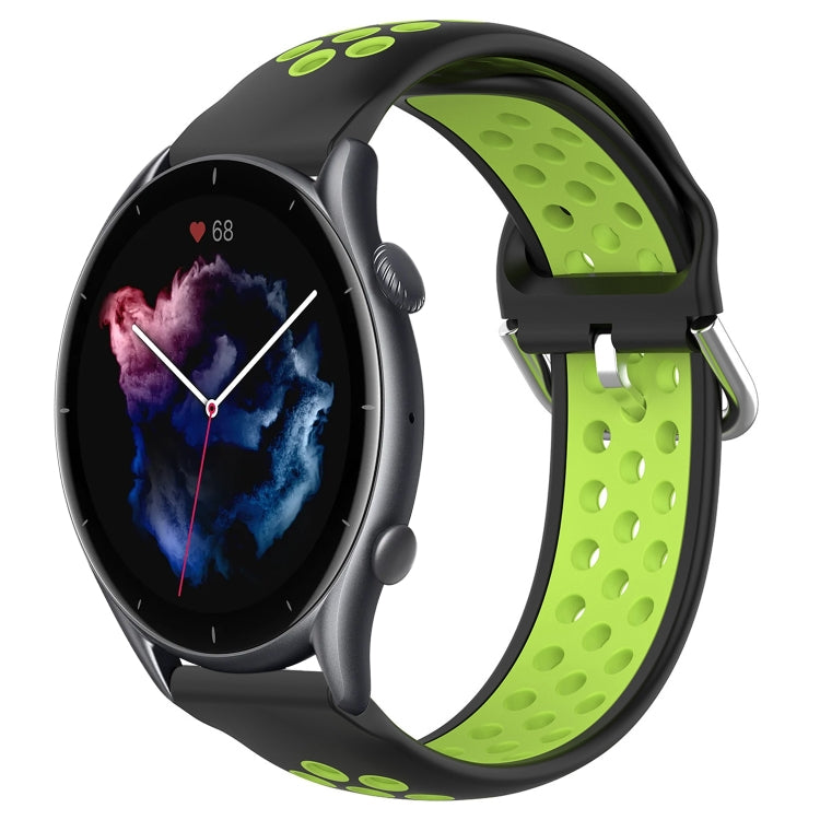 Cinturino sportivo in silicone traspirante perforato da 22 mm, For Amazfit GTR 3 Pro