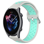 Cinturino sportivo in silicone traspirante perforato da 22 mm, For Amazfit GTR 3 Pro