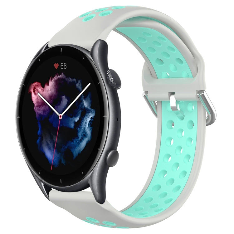 Cinturino sportivo in silicone traspirante perforato da 22 mm, For Amazfit GTR 3 Pro