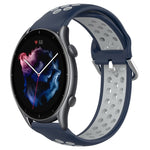 Cinturino sportivo in silicone traspirante perforato da 22 mm, For Amazfit GTR 3 Pro