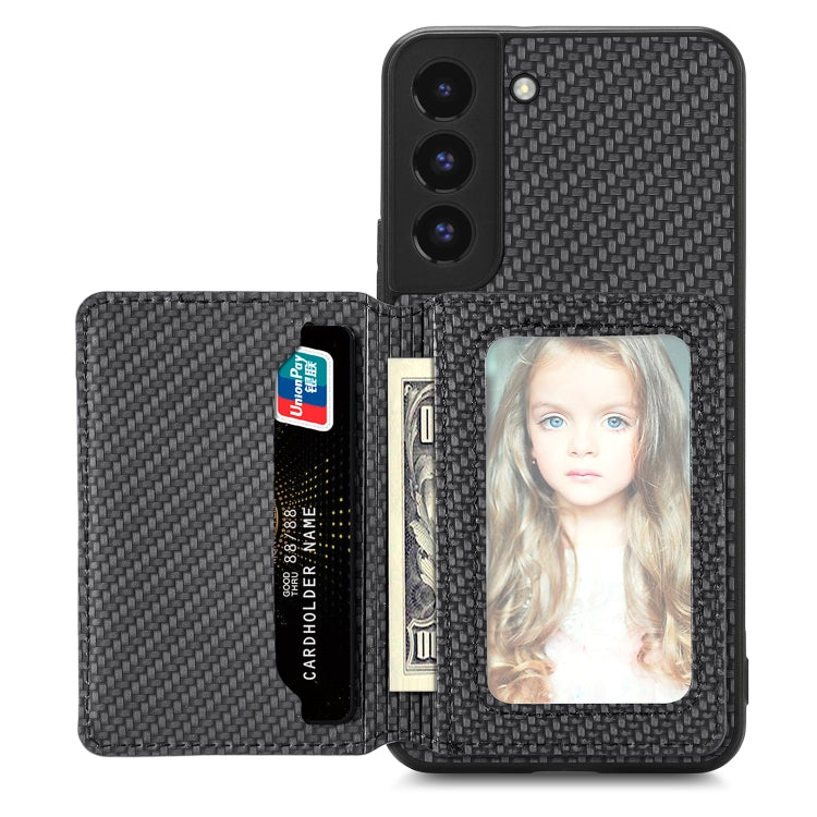 Custodia portafoglio in fibra di carbonio per Samsung Galaxy S22