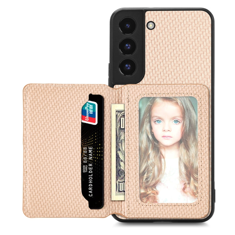 Custodia portafoglio in fibra di carbonio per Samsung Galaxy S22