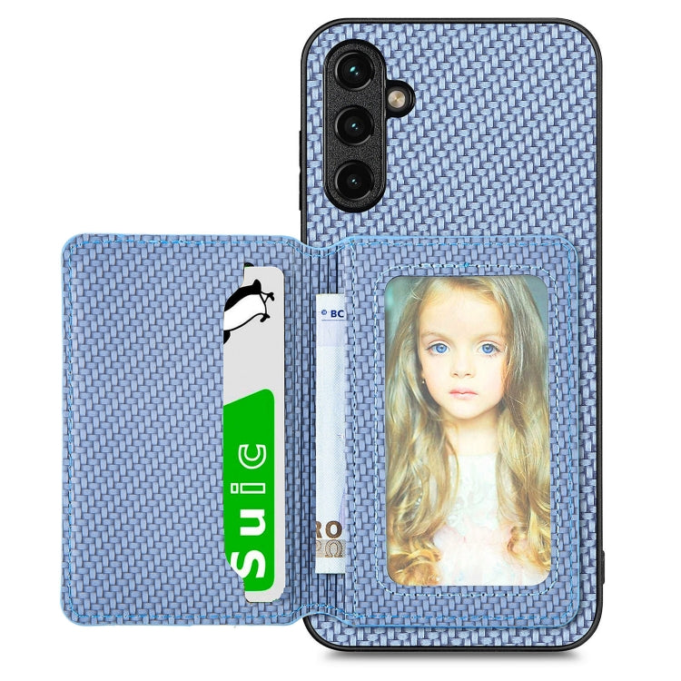 Custodia portafoglio in fibra di carbonio per Samsung Galaxy A54