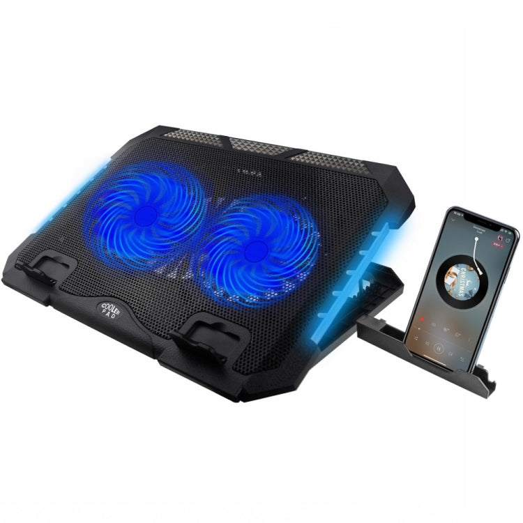 Supporto raffreddamento laptop RGB con doppia porta USB