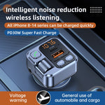 Kit vivavoce Bluetooth 5.1 con caricabatterie rapido per auto