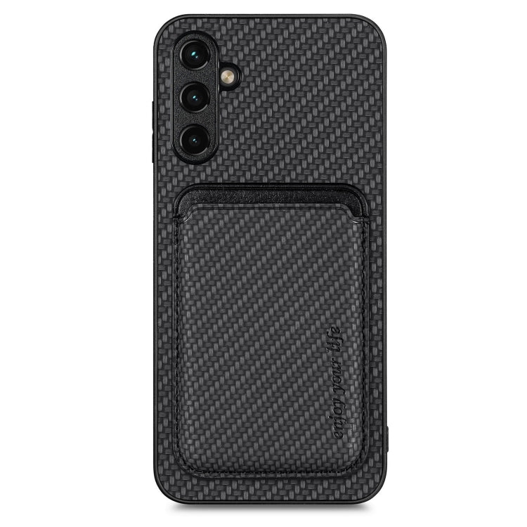 Custodia magnetica in pelle fibra carbonio per Galaxy A54 5G