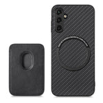Custodia magnetica in pelle fibra carbonio per Galaxy A54 5G