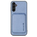 Custodia magnetica in pelle fibra carbonio per Galaxy A54 5G