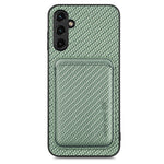 Custodia magnetica in pelle fibra carbonio per Galaxy A54 5G