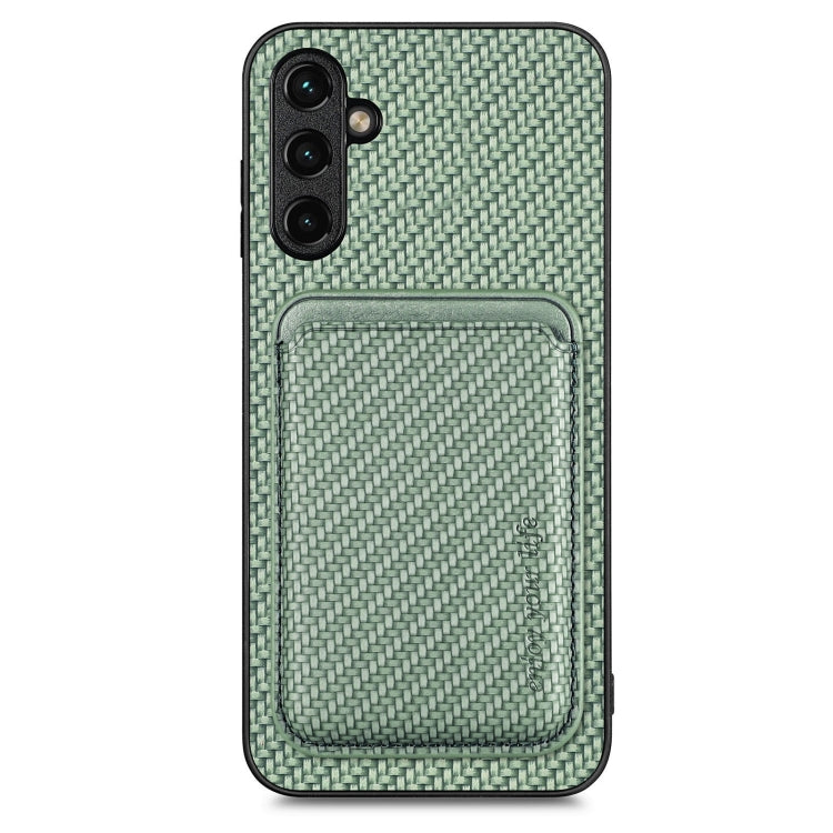 Custodia magnetica in pelle fibra carbonio per Galaxy A54 5G