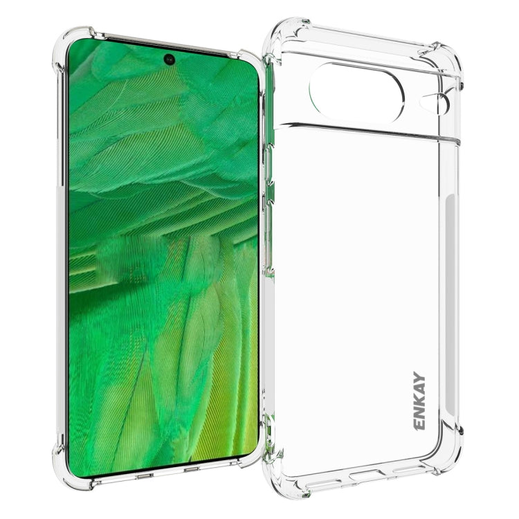 ENKAY Custodia per telefono antiscivolo antiurto in TPU trasparente, For Google Pixel 11 Pro XL, For Google Pixel 11, For Google Pixel 11 Pro, For Google Pixel 10a, For Google Pixel 9a, For Google Pixel 9 Pro, For Google Pixel 9, For Google Pixel 8a   ...