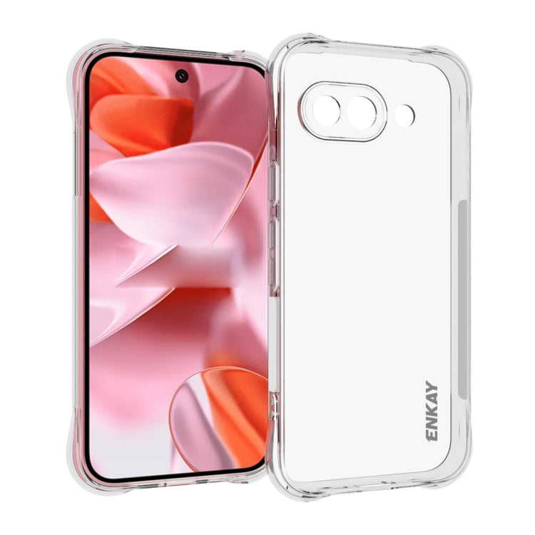 ENKAY Custodia per telefono antiscivolo antiurto in TPU trasparente, For Google Pixel 11 Pro XL, For Google Pixel 11, For Google Pixel 11 Pro, For Google Pixel 10a, For Google Pixel 9a, For Google Pixel 9 Pro, For Google Pixel 9, For Google Pixel 8a   ...