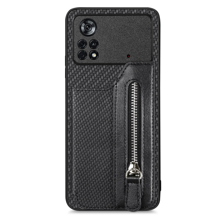 Custodia portafoglio in fibra di carbonio per Honor X8a
