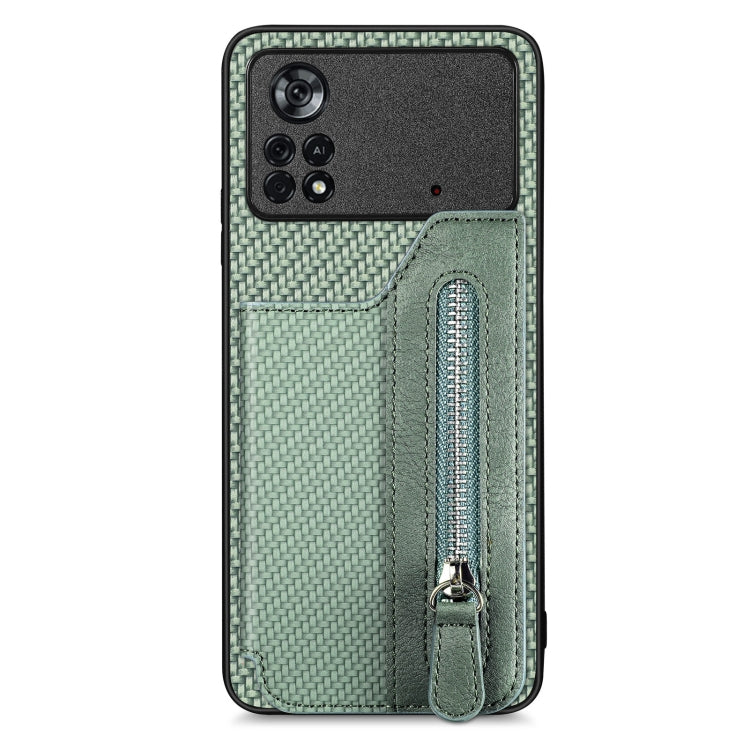 Custodia portafoglio in fibra di carbonio per Honor X8a
