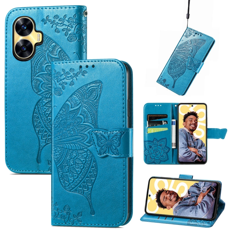 Custodia in pelle goffrata per Realme C55