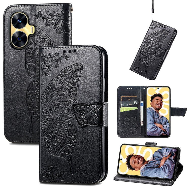 Custodia in pelle goffrata per Realme C55