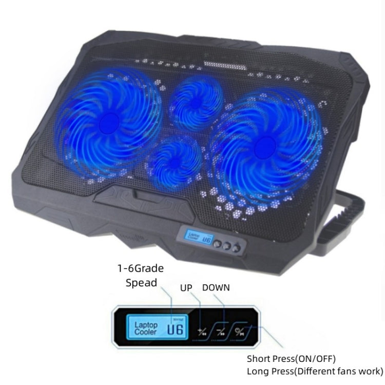 Pad raffreddamento laptop gaming 4 ventole alluminio S18