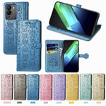 Custodia in pelle goffrata per Realme C55