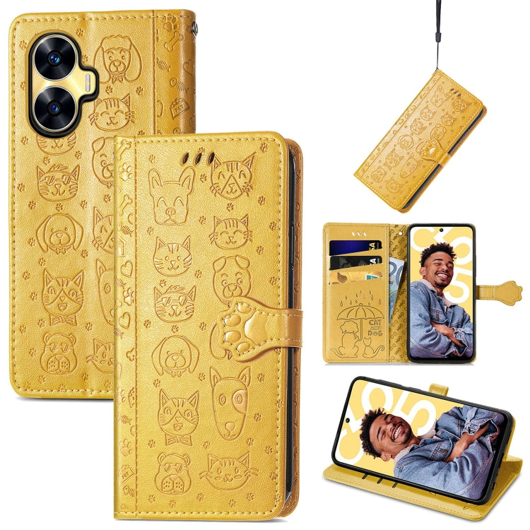 Custodia in pelle goffrata per Realme C55