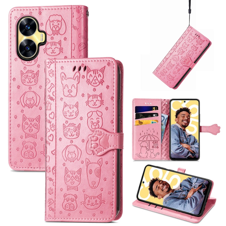 Custodia in pelle goffrata per Realme C55