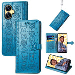 Custodia in pelle goffrata per Realme C55