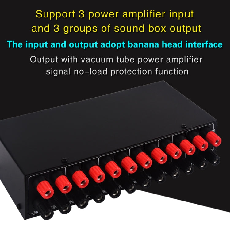 Commutatore per altoparlanti 3 ingressi e 3 uscite, 300 W - immagine 4