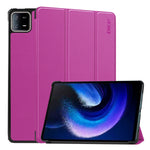 Per Xiaomi Pad 6 ENKAY Tri-fold Custer Texture Custodia Smart con supporto in pelle, For Xiaomi Pad 6