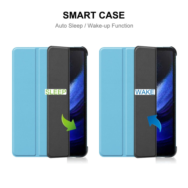 Per Xiaomi Pad 6 ENKAY Tri-fold Custer Texture Custodia Smart con supporto in pelle, For Xiaomi Pad 6