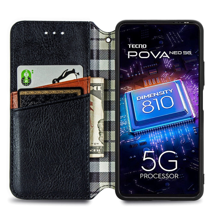 Custodia portafoglio in pelle per Tecno Pova Neo 5G