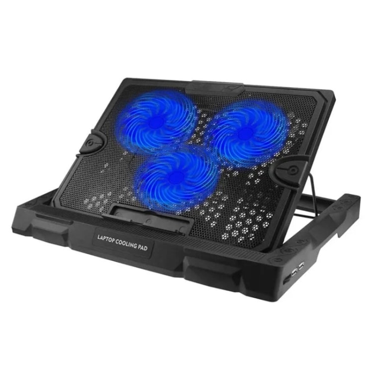 Pad raffreddamento laptop con 3 ventole e supporto regolabile