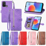 Custodia in pelle con cerniera per Samsung Galaxy A14 4G