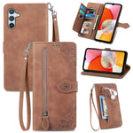 Custodia in pelle con cerniera per Samsung Galaxy A14 4G